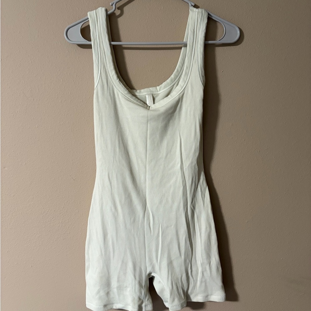 Skims ivory Sleeveless Romper